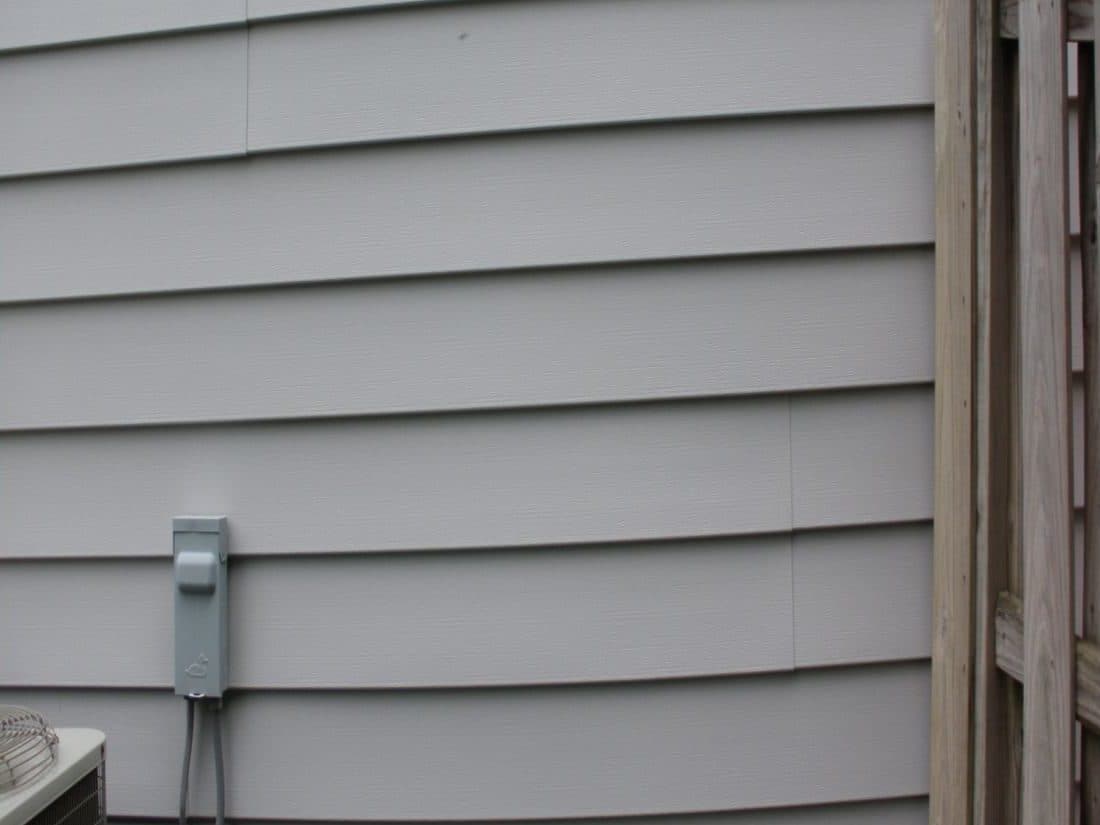 After: The same vinyl siding after a low-pressure wash, clean and even